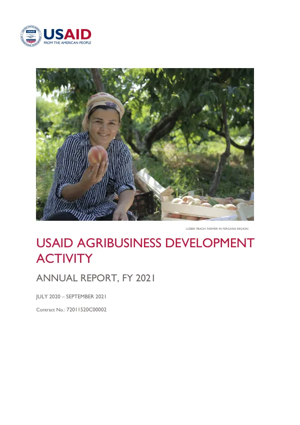 USAID Agribusiness Development Activity Annual Report FY2021