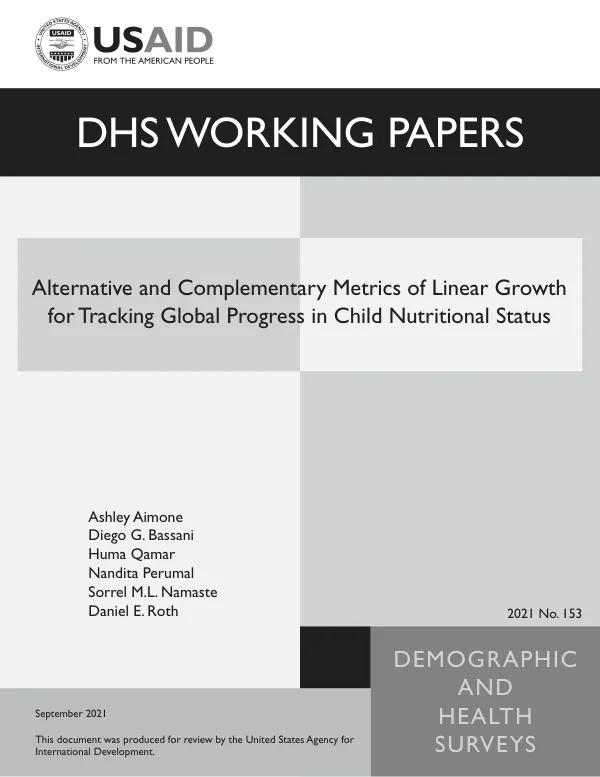 Alternative and Complementary Metrics of Linear Growth for Tracking Global Progress in Child Nutritional Status