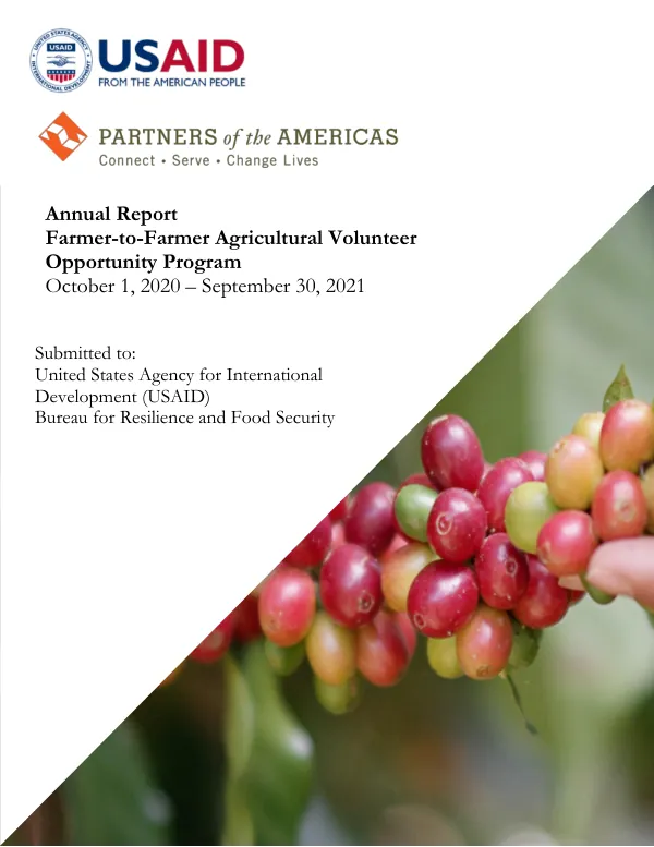 Annual Report: Farmer-to-Farmer Agricultural Volunteer Opportunity Program