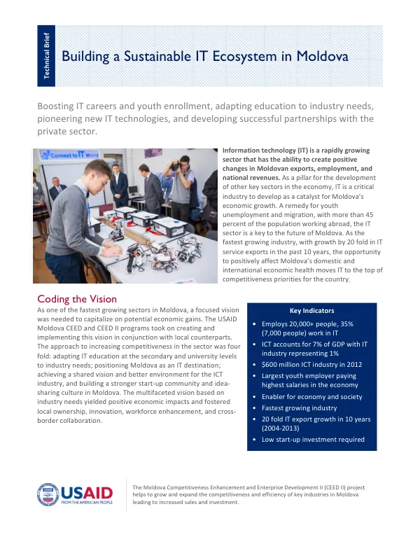 The Moldova Competitiveness Enhancement and Enterprise Development II (CEED II) project