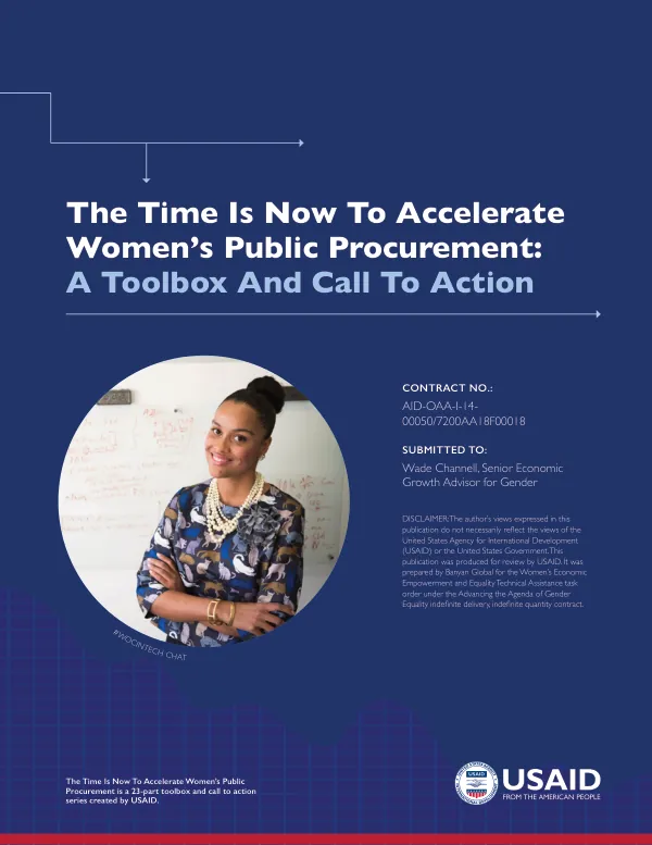 The Time is Now to Accelerate Women's Public Procurement: A Toolbox and Call to Action