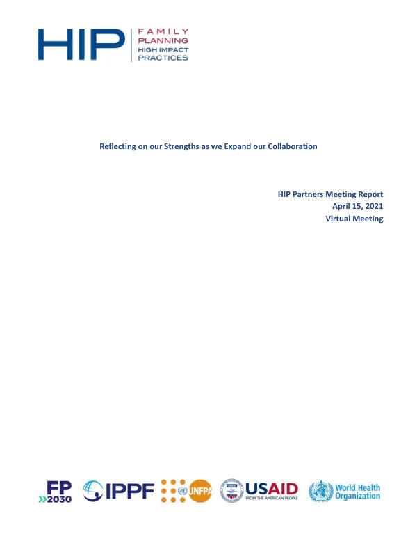 HIP Partners Meeting Report 2021