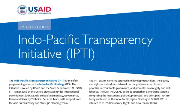 FY 2021 Results: Indo-Pacific Transparency Initiative