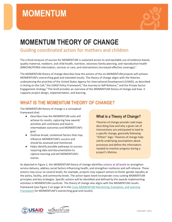 MOMENTUM THEORY OF CHANGE