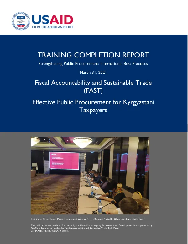 Strengthening Public Procurement Systems: International Best Practice