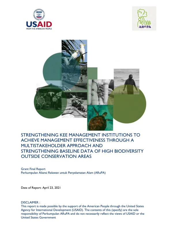 Strengthening KEE Management Institutions to Achieve Management Effectiveness through a Multistakeholder Approach and Strengthening Baseline Data of High Biodiversity Outside Conservation Areas