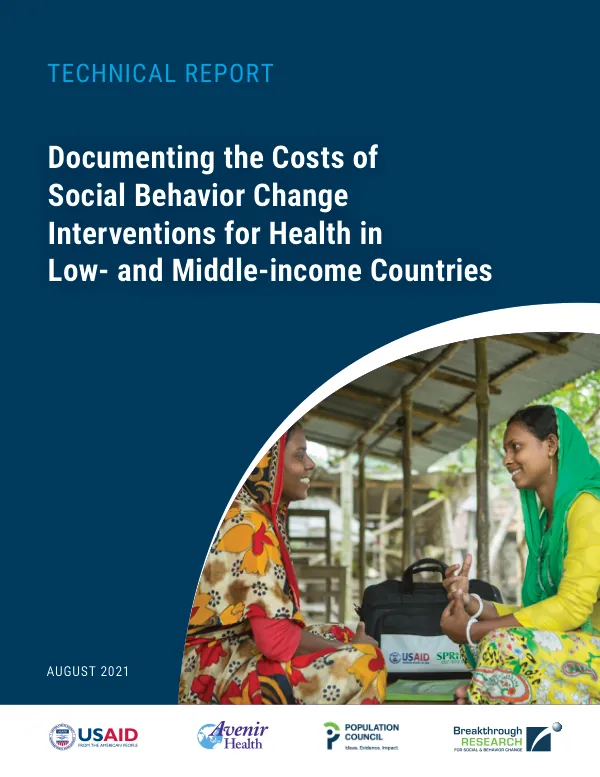 Documenting the Costs of Social Behavior Change Interventions for Health in Low- and Middle-income Countries