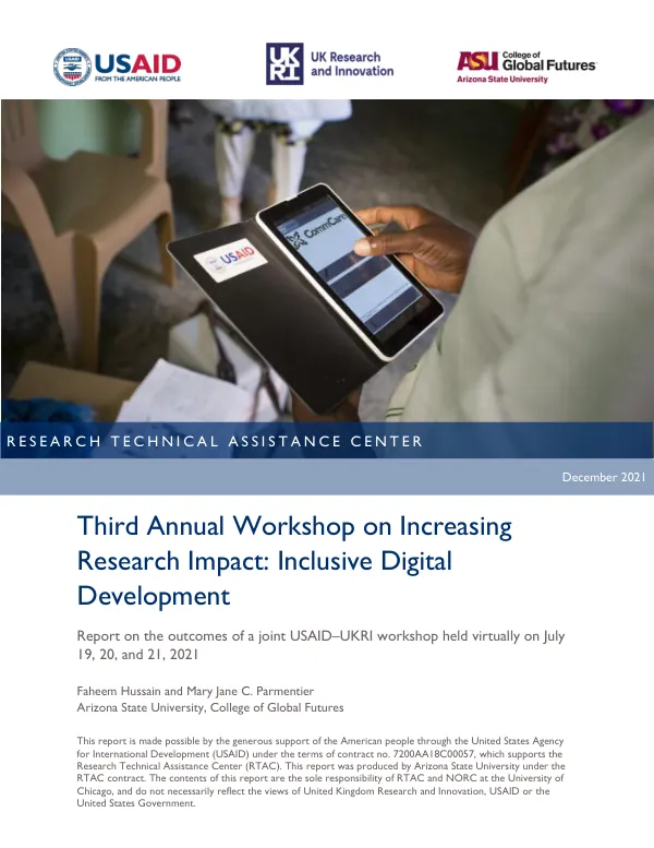 Third Annual Workshop on Increasing Research Impact: Inclusive Digital Development