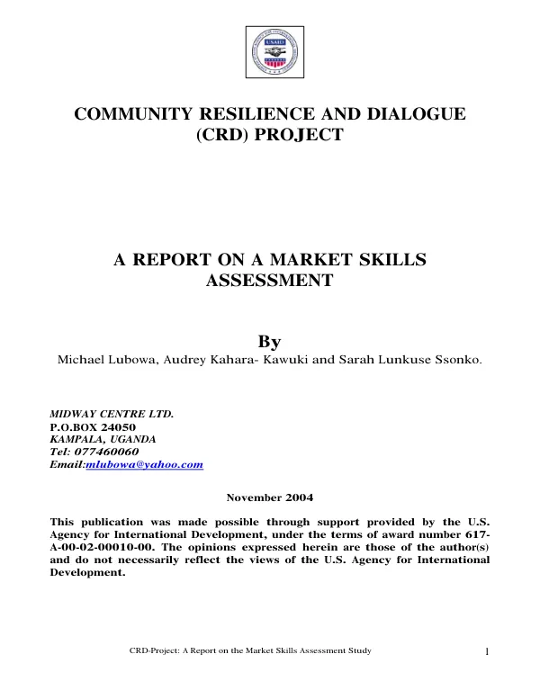 A report on market skills assessment