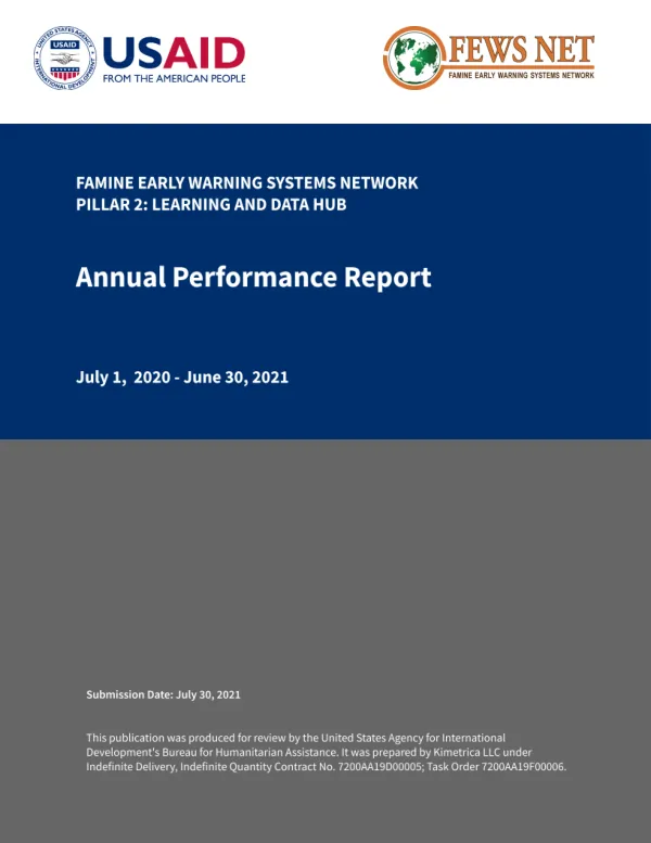 FEWS NET Hub Annual Performance Report: July 1, 2020 - June 30, 2021