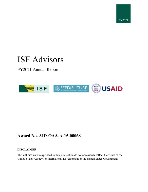 FY2021 Annual Report: Initiative for Smallholder Finance/ISF Advisors