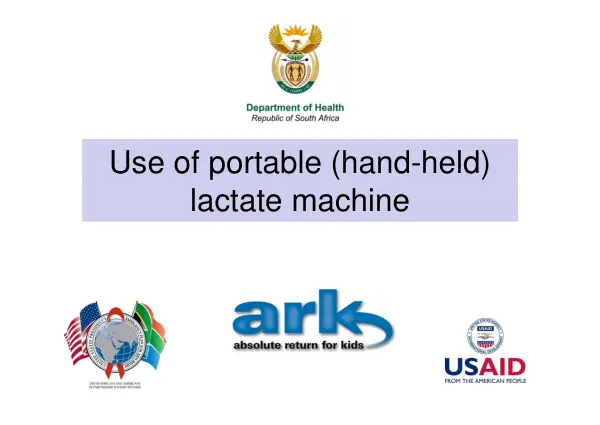 Portable Lactate Machine User Guide