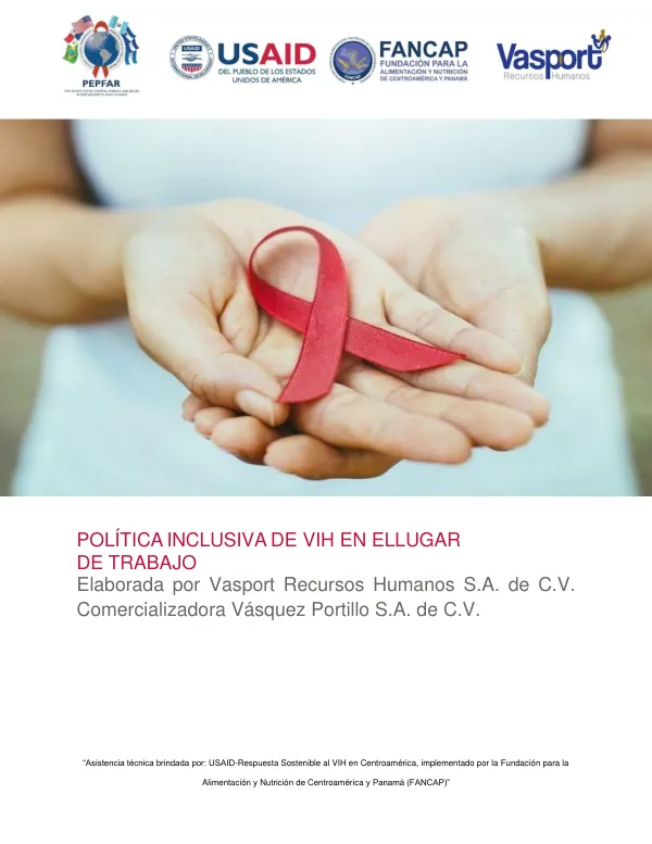 Política Inclusiva de VIH en el Lugar de Trabajo