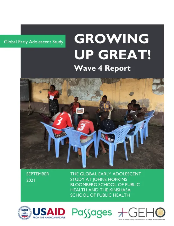Growing UP Great! Global Early Adolescent Study Wave 4 Report