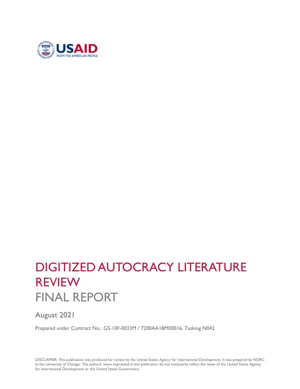 DRG-LER II Tasking N042 Digitized Autocracy Literature Review: Final Report