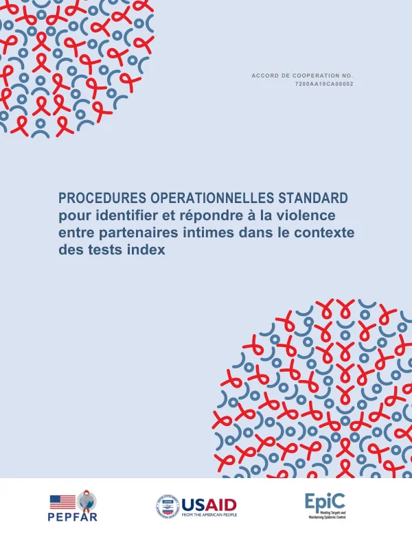 Procédure opérationnelle standard pour identifier et répondre à la violence entre partenaires intimes dans le contexte des tests index