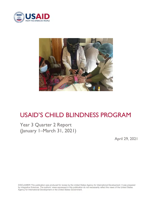 USAID’s Child Blindness Program YEAR 3 QUARTER 2 Report