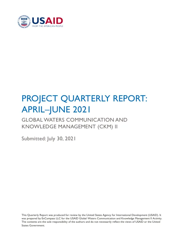 Project Quarterly Report: April–June 2021