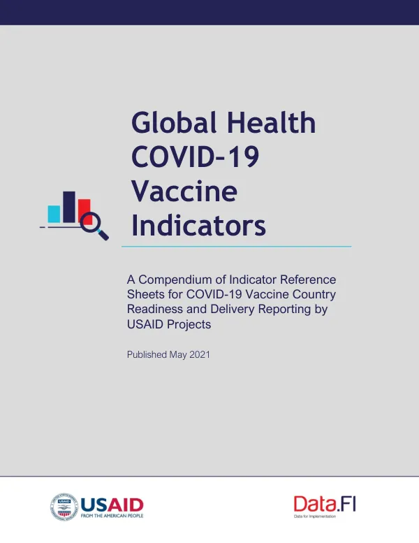 A Compendium of Indicator Reference Sheets for COVID-19 Vaccine Country Readiness and Delivery Reporting