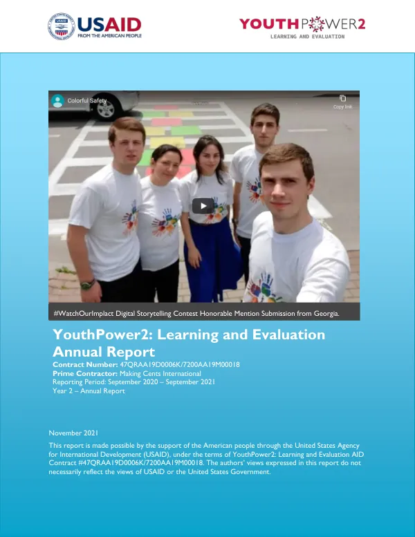 YouthPower2: Learning and Evaluation Annual Report