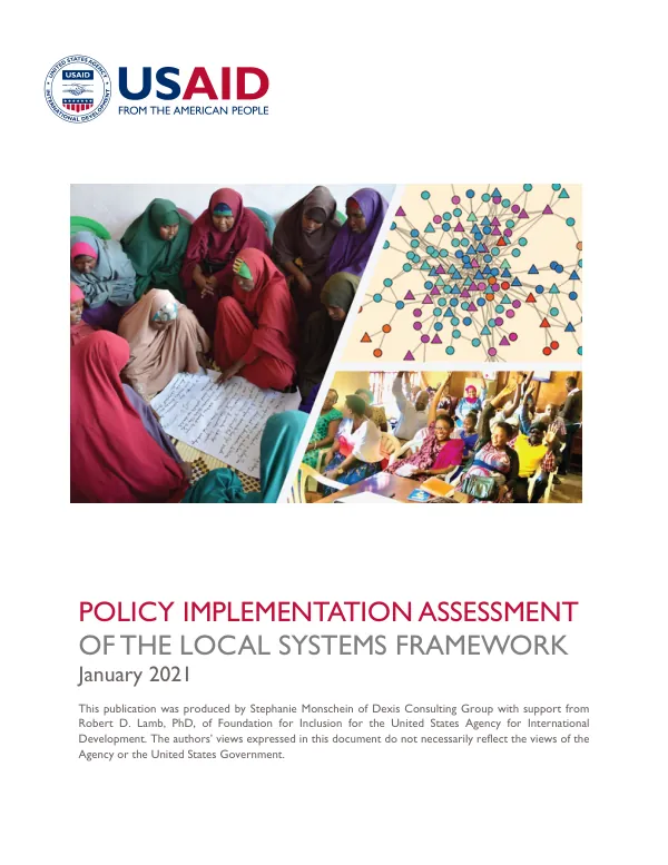 Policy Implementation Assessment of the Local Systems Framework, January 2021