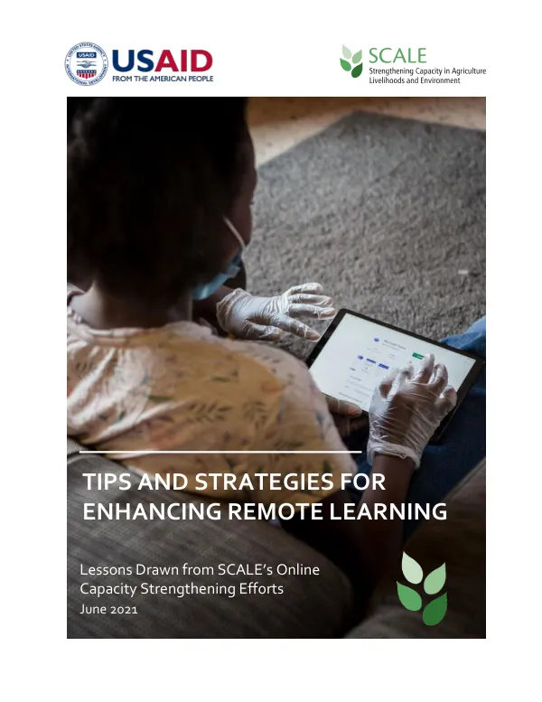 Tips and Strategies for Enhancing Remote Learning: Lessons from SCALE’s Online Capacity Strengthening Efforts