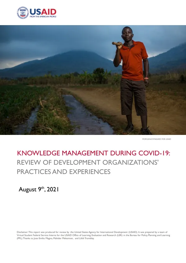 Knowledge Management During COVID-19: Review of Development Organizations' Practices and Experiences
