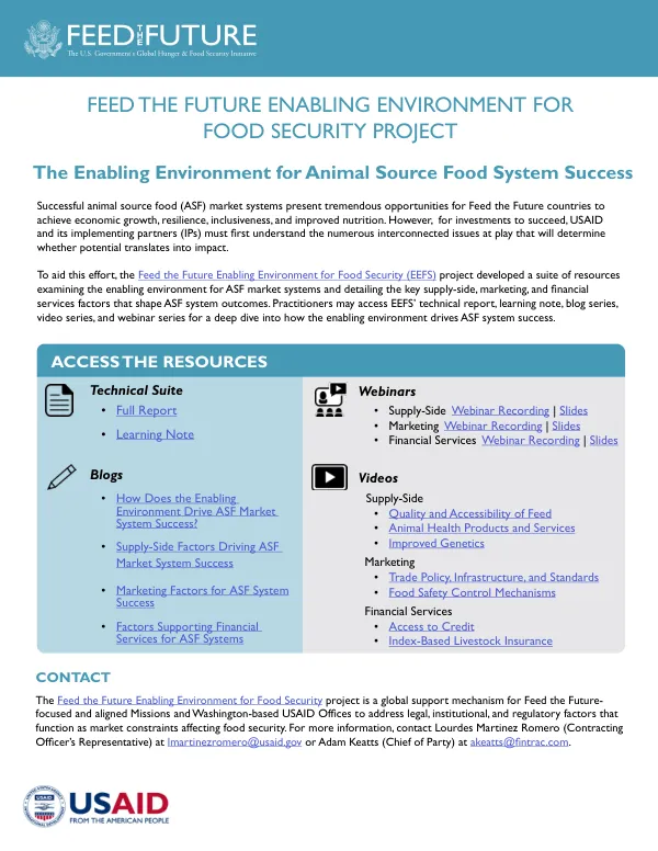 Feed the Future Enabling Environment for Food Security Project