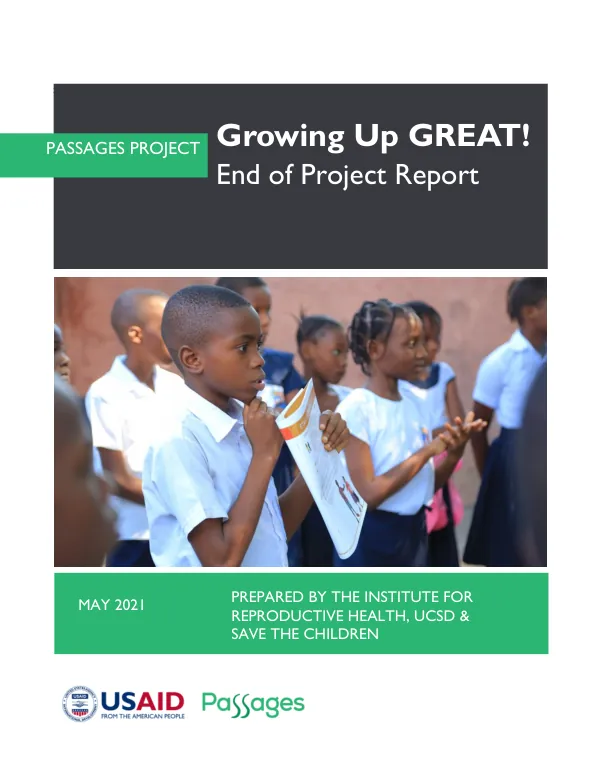 Growing Up GREAT! End of Project Report