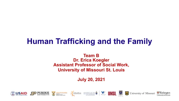 Human Trafficking and the Family