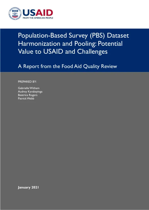 Population-Based Survey Dataset Harmonization and Pooling: Potential Value to USAID and Challenges