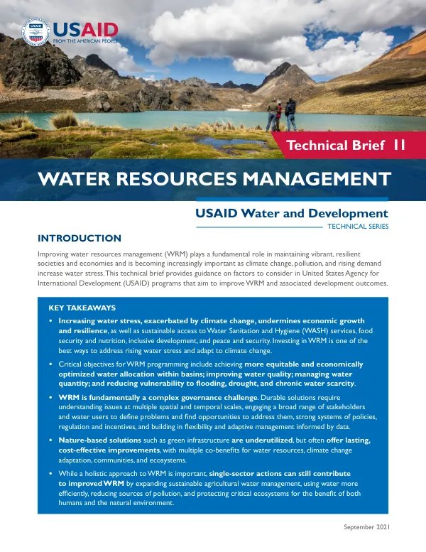 USAID Water and Development Technical Brief 11: Water Resources Management