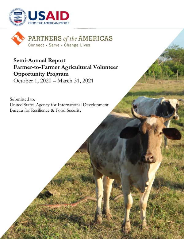 Semi-Annual Report: Farmer-to-Farmer Agricultural Volunteer Opportunity Program