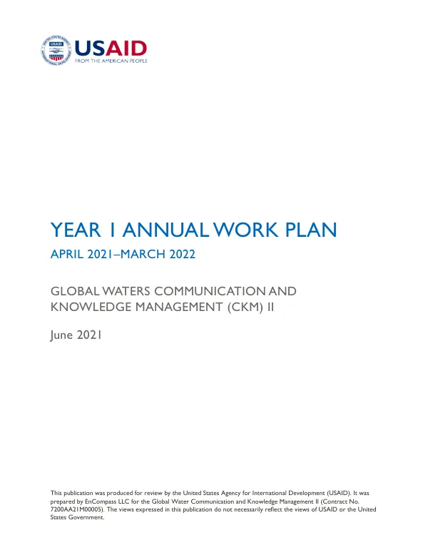 CKM II Year One Work Plan
