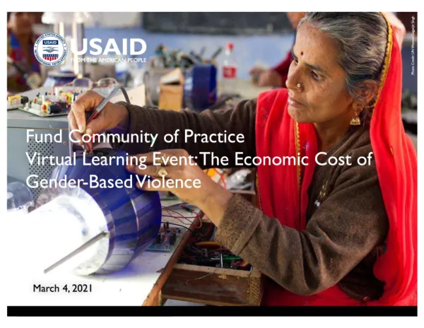Fund Community of Practice Virtual Learning Event: The Economic Cost of Gender-Based Violence