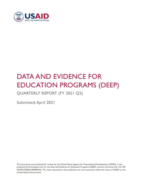 DEEP Year 3 Quarter 2 Report