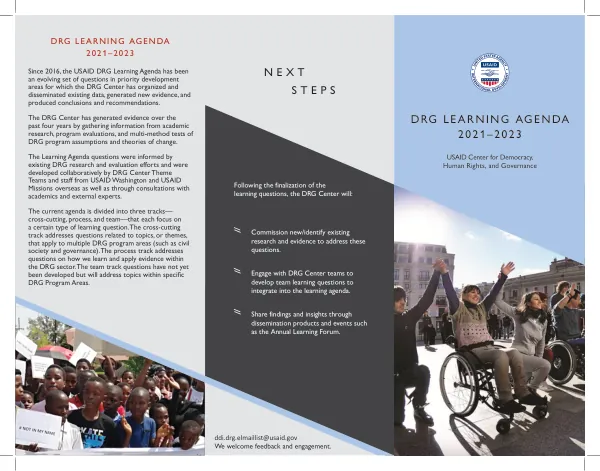 Learning Agenda Questions Brochure