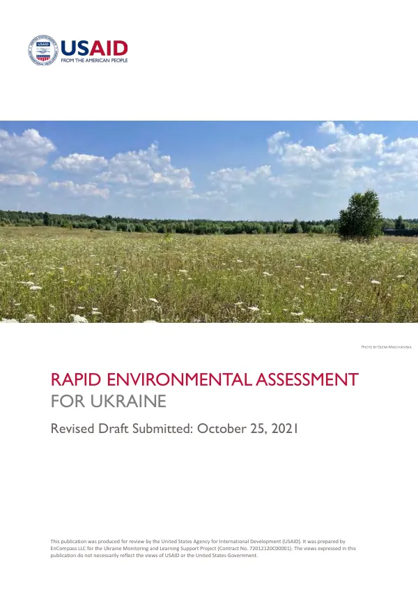 Rapid Environmental Assessment for Ukraine