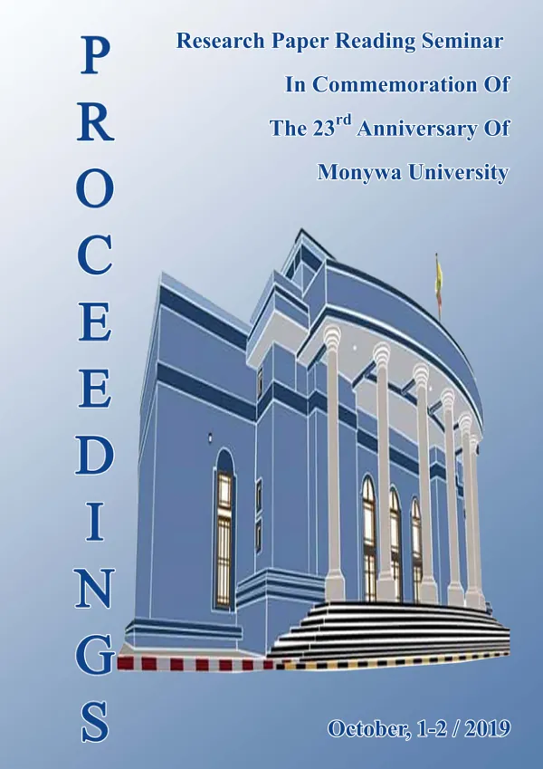 Research PaperReading Seminar In Commemoration Of The 23rd Anniversaty Of Monywa University