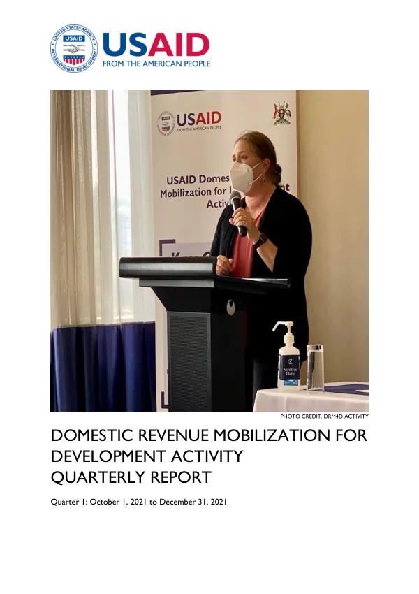 Domestic Revenue Mobilization for Development Quarterly Report 1st Quarter 2021