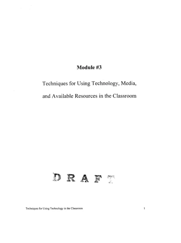 Techniques for Using Technology in the Classroom