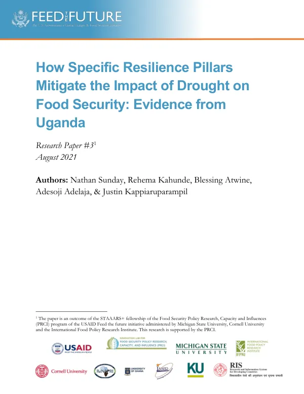 How Specific Resilience Pillars Mitigate the Impact of Drought on Food Security: Evidence from Uganda