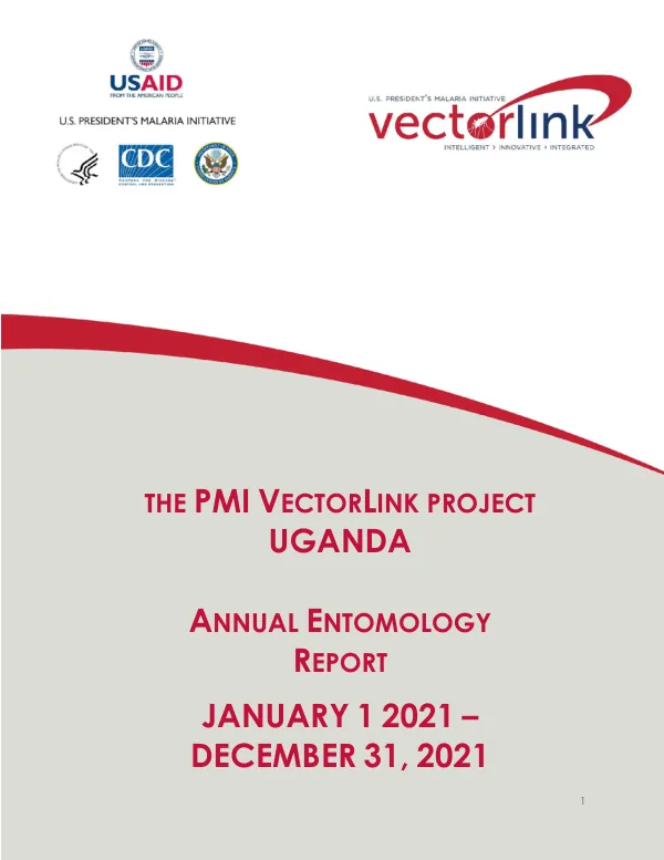 Annual Entomology Report for PMI VectorLink in Uganda, 2021