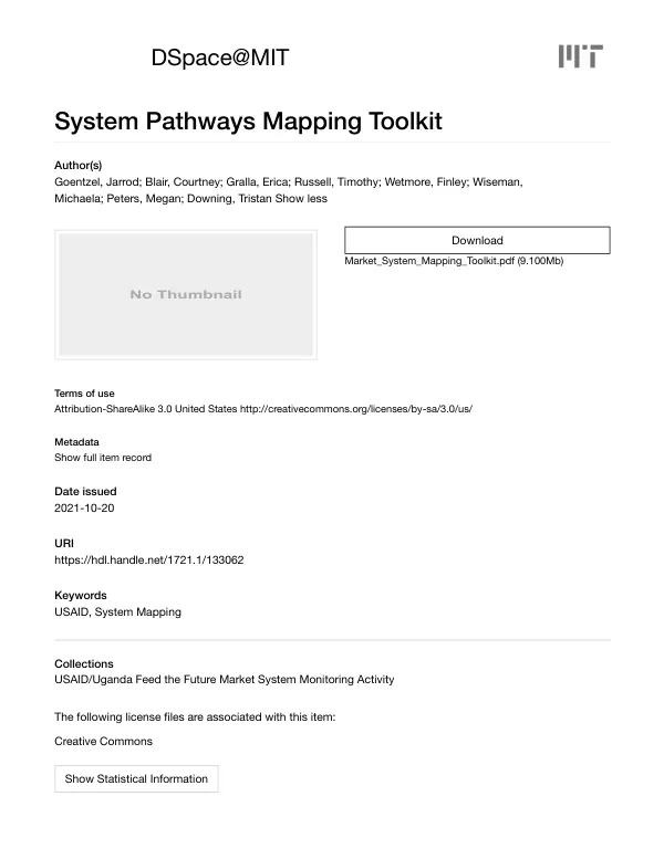 Market System Mapping Toolkit