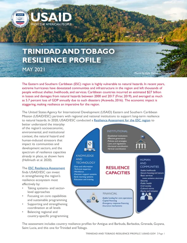 Trinidad and Tobago Resilience Profile