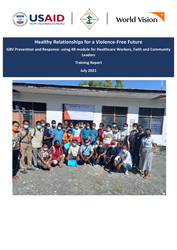 Healthy Relationships for a Violence-Free Future: GBV Prevention and Response- using 4R module for Healthcare Workers, Faith and Community Leaders Training Report