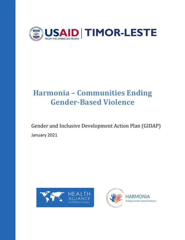 Gender and Inclusive Development Action Plan (GIDAP) for Harmonia – Communities Ending Gender-Based Violence
