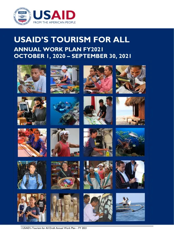 USAID’s Tourism for All Draft Annual Work Plan – FY 2021