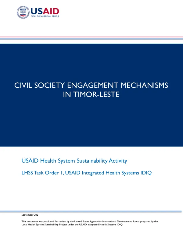 Civil Society Engagement Mechanisms in Timor-Leste