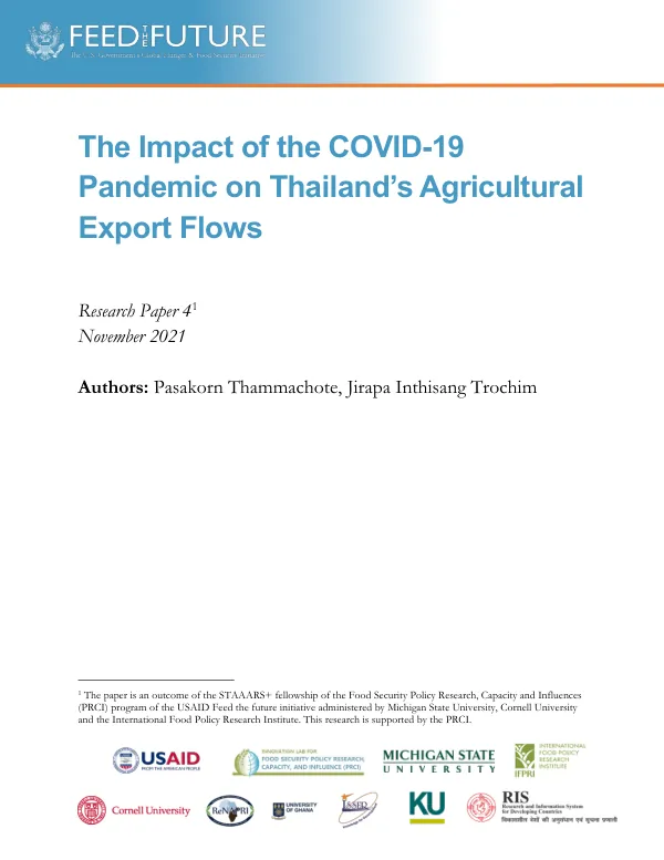 The Impact of the COVID-19 Pandemic on Thailand’s Agricultural Export Flows